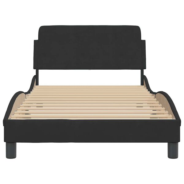 vidaXL Bettgestell "Dover" Schwarz 100x200 cm Samt