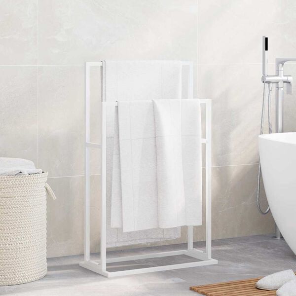 vidaXL Handtuchst&auml;nder Wei&szlig; 48x24x78,5 cm Eisen