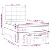 vidaXL Boxspringbett mit Matratze Taupe 120x190 cm Stoff