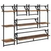 vidaXL Wandregal-Set 6 pcs Altholz 100 x 25 x 30 cm Holzwerkstoff