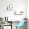 vidaXL Schwebende Wandregale 2 Stk. Grau 60x23,5x3,8cm MDF