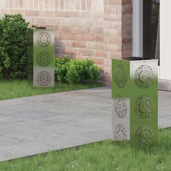 vidaXL Solar LED Weg Licht 2 pcs Rostig Wetterfeststahl