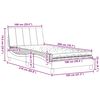 vidaXL Bett mit Matratze "Hanko" Dunkelgrau 100x200 cm Stoff