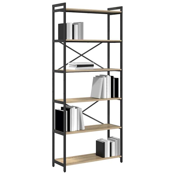 vidaXL B&uuml;cherregal Sonoma-Eiche 40 x 30 x 85 cm Holzwerkstoff