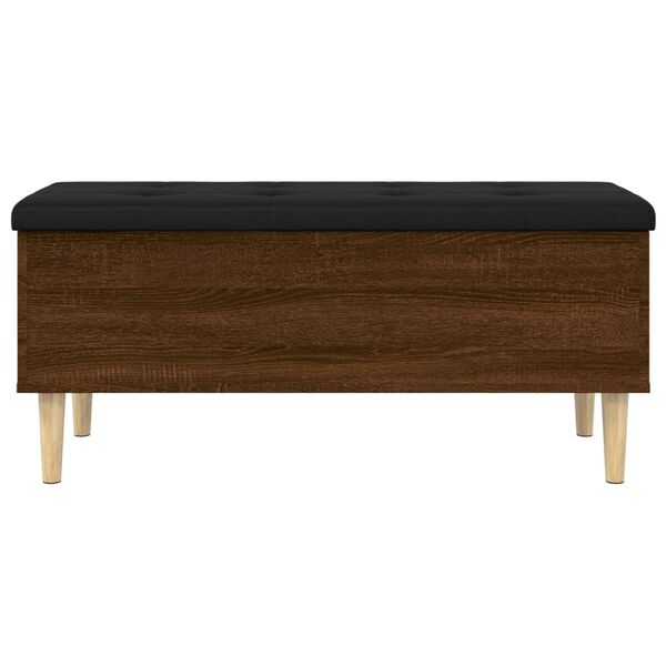 vidaXL Sitzbank mit Stauraum Braun Eichen-Optik 102x42x46 cm