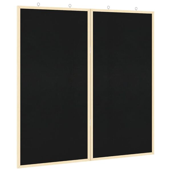 vidaXL Info-Tafel Schwarz 80 x 80 x 1,4 cm Massivholz Kiefer