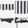 vidaXL Einziehbare Markise Anthrazit 350 x 200 cm Stoff