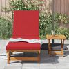 vidaXL Sonnenliege 1-Person 2 pcs Braun Massivholz Akazie