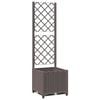 vidaXL Pflanzk&uuml;bel mit Rankgitter Braun 40x40x136 cm PP