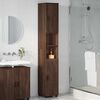vidaXL Badezimmerschrank mit T&uuml;r Braun Eichen-Optik 30 x 35 x 192 cm