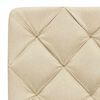 vidaXL Bettgestell mit LED ohne Matratze Creme 90x200 cm Stoff