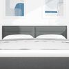 vidaXL LED Kopfteil mit LED-Lichtleisten Dunkelgrau 160 cm Polyester