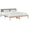 vidaXL Bettgestell Braun und hellgrau 180 x 200 cm Massivholz Kiefer