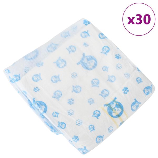 vidaXL Einweg-Hundewindel f&uuml;r R&uuml;den 30 pcs Wei&szlig; XS