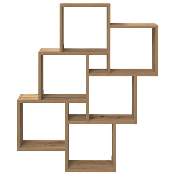 vidaXL W&uuml;rfelregal Artisan-Eiche 78x15x93 cm Holzwerkstoff