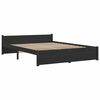 vidaXL Massivholzbett Schwarz 135x190 cm