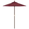 vidaXL Sonnenschirm mit Holzmast Bordeauxrot 196x231 cm