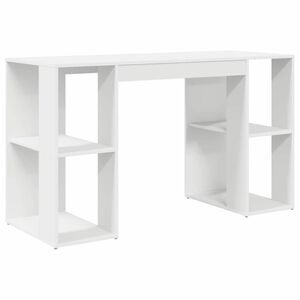 vidaXL Schreibtisch Wei&szlig; Holzwerkstoff 130 x 50,5 x 75 cm