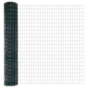vidaXL Euro-Zaun mit Pfosten 10 x 1,6 m PVC-beschichteter Stahl Gr&uuml;n
