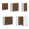 vidaXL 11-tlg. K&uuml;chenschrank-Set Lucca R&auml;uchereiche Holzwerkstoff