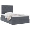 vidaXL Aufbewahrungsbett mit Matratze Dunkelgrau 120 x 190 cm Samt