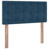 vidaXL Ottoman-Bett mit Matratze & LEDs Dunkelblau 90x200 cm Samt