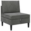 vidaXL Mittels Sofa mit Stauraum Dunkelgrau Samt