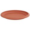 vidaXL Runde Blumenplatte 24 pcs Ziegelrot &Oslash; 14 x 2 cm Kunststoff