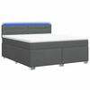 vidaXL Boxspringbett mit Matratze und LED Dunkelgrau 160 x 200 cm