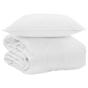 vidaXL Sommerdecke mit Kissen 2 pcs Wei&szlig; Mikrofaser