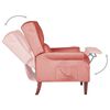 vidaXL Relaxsessel Rosa Samt
