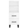 vidaXL Sideboard Hochglanz-Wei&szlig; 34,5x34x90 cm Holzwerkstoff