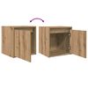 vidaXL Wand-Nachttische 2 Stk. Artisan-Eiche 38x34x40 cm