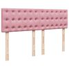 vidaXL Boxspringbett mit Matratze Rosa 160x200 cm Samt
