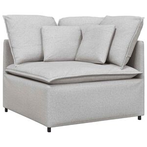 vidaXL Modulares Sofa Eckmodul mit Kissen Wolkengrau 100 cm