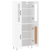 vidaXL Highboard Hochglanz-Wei&szlig; 69,5x34x180 cm Holzwerkstoff