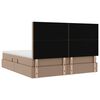 vidaXL Bett mit Stauraum und LED Cappuccino 160 x 200 cm Kunstleder
