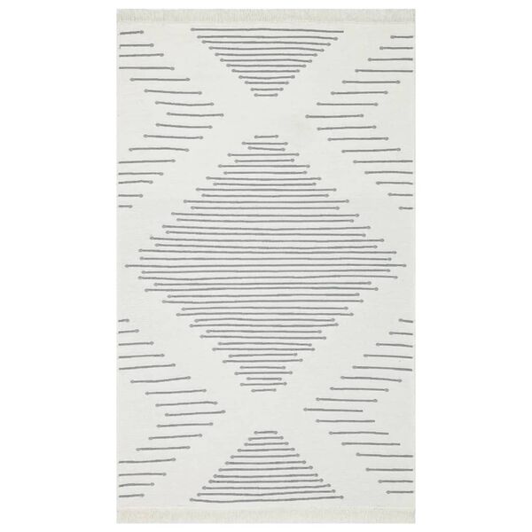 vidaXL Teppich Dunkelgrau 120x180 cm Baumwolle