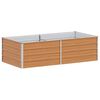 vidaXL Garten-Hochbeet 160x80x45 cm Verzinkter Stahl Silber