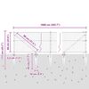 vidaXL Zaunpfosten Grau 10 x 0,6 m (50 mm Maschen) Stahl und PVC