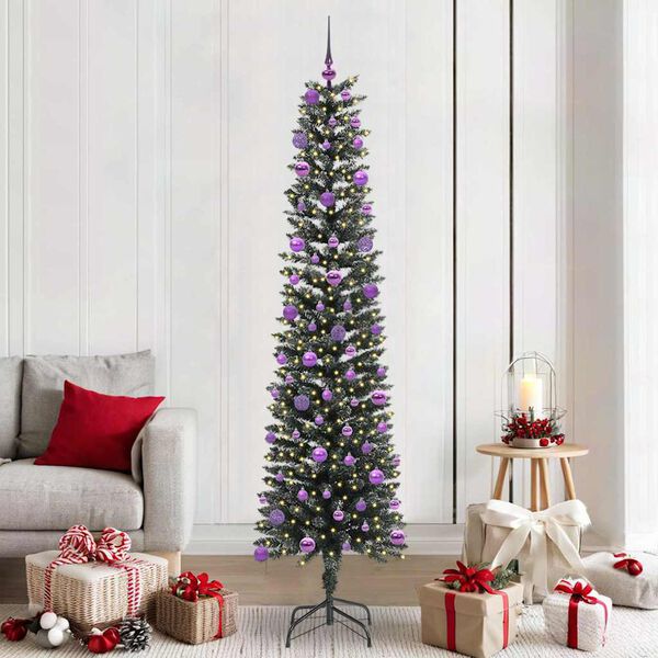 vidaXL K&uuml;nstlicher Weihnachtsbaum mit 300 LEDs mit St&auml;nder Gr&uuml;n 210 cm