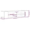 vidaXL TV-Schrank mit LED-Leuchten Braun Eichen-Optik 135x39x30 cm