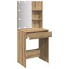 vidaXL Schminktisch mit LED-Leuchten Artisan-Eiche 60x40x140 cm