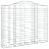 vidaXL Gabionen mit Hochbogen 12 Stk 200x30x160/180cm Verzinktes Eisen