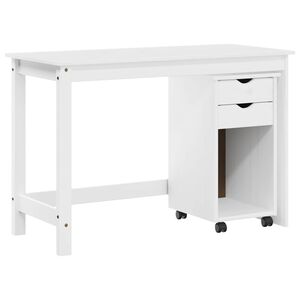 vidaXL Schreibtischschrank-Set 2 stk. Wei&szlig; Massives Kiefernholz