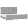 vidaXL Bettgestell ohne Matratze Hellgrau 200x200 cm Stoff