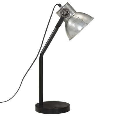 vidaXL Schreibtischlampe 25 W Vintage-Silber 17x17x60 cm E27