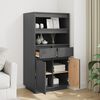 vidaXL Highboard Grau 60x40x116,5 cm Massivholz Kiefer