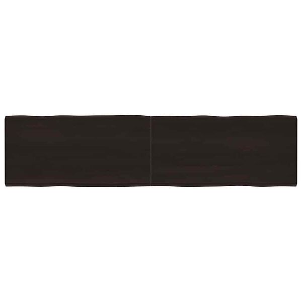 vidaXL Tischplatte 200x50x(2-6) cm Massivholz Behandelt Baumkante