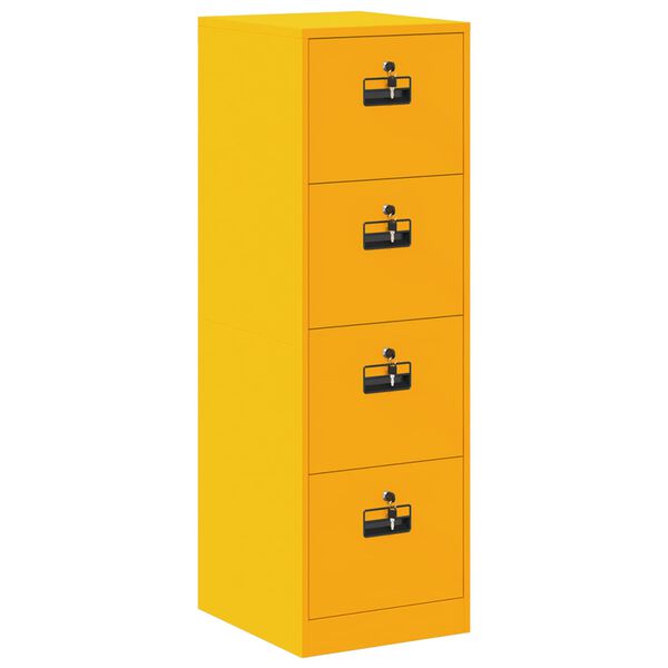 vidaXL Aktenschrank mit Schubladen 2 pcs Senfgelb 44 x 50 x 106,5 cm